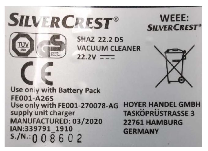 Urgent recall cordless vacuum cleaner