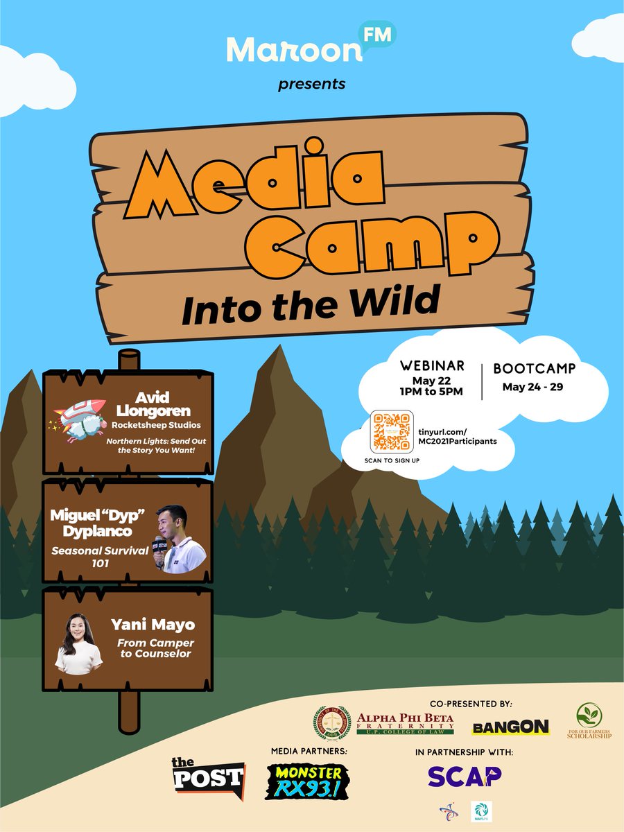 MFM proudly presents #MediaCamp2021 : Into the Wild 💫, its pioneer learning event for highschool and college students to partake with the media industry. The event will feature collaborative mentorship opportunities with esteemed industry pros.

See you there, campers!