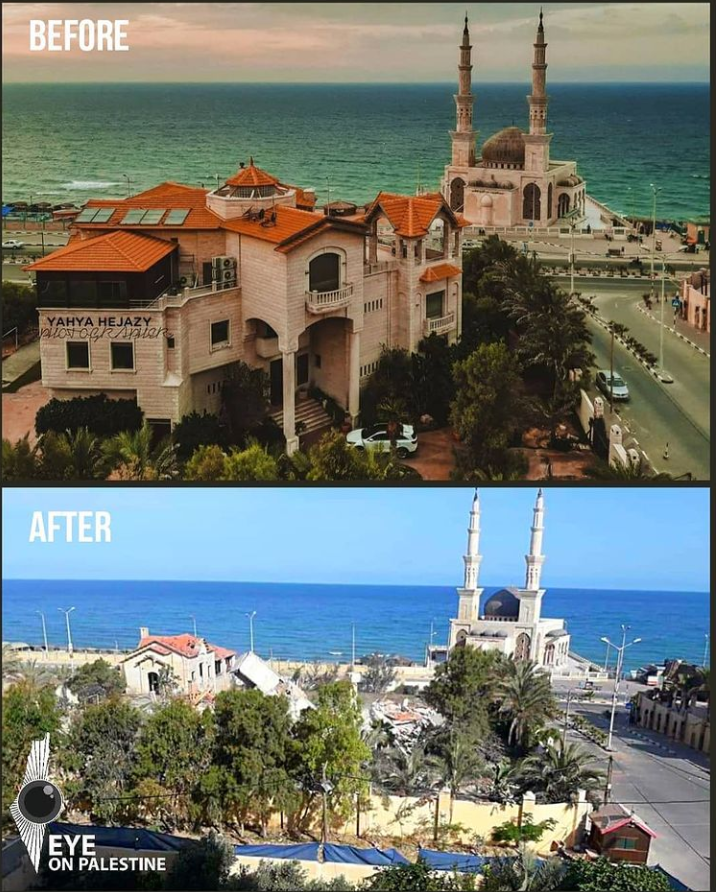 judy_alchalabi's tweet photo. Öffne das Foto um zu sehen, wie israelische Kampfflugzeuge eine Villa am Strand von #Gaza zerstört haben.
#GazaUnderAttak 
#FreePalaestine https://t.co/bNetiI2yMG