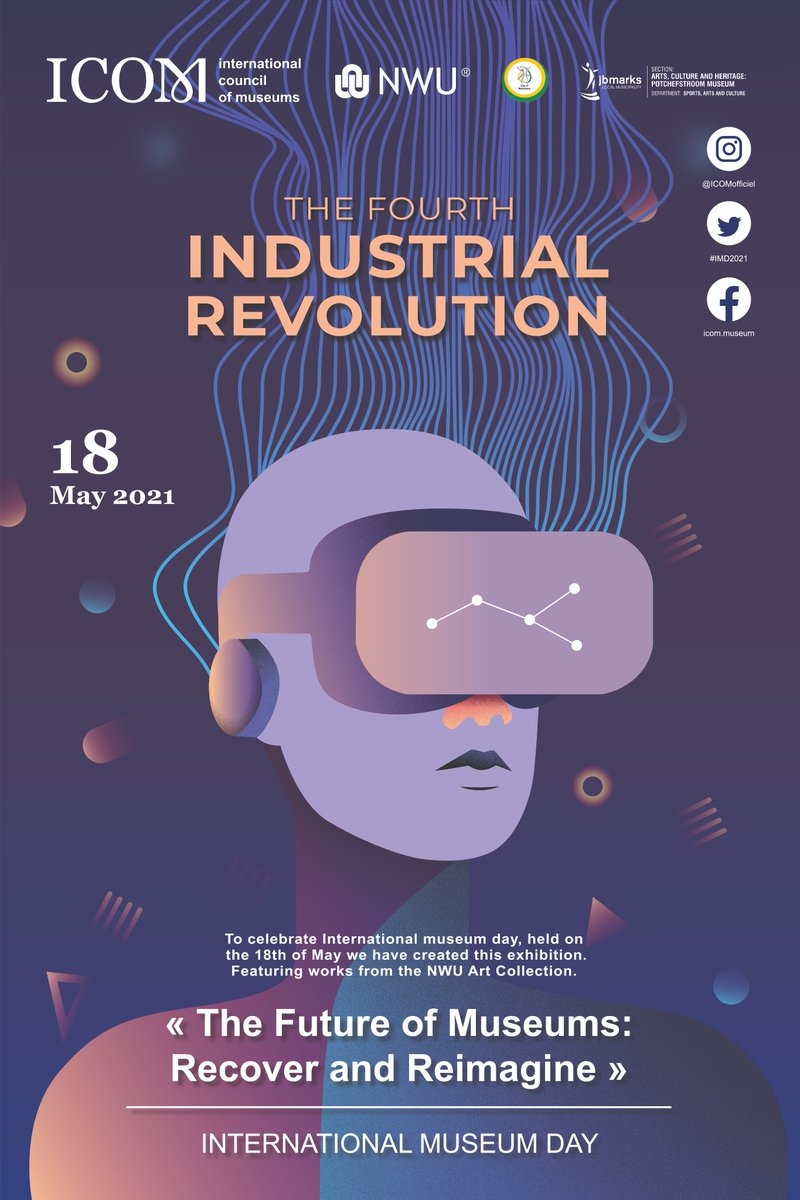 NWUGallery's tweet photo. Happy International Museum Day!
Come celebrate with us by visiting our virtual gallery space of the NWU Permanent Collection.
https://t.co/KdhBaN3JpV
#InternationalMuseumDay #InternationalMuseumDay2021 #ICOM #MYNWU #NWUGallery #PermanentArtCollection #4thIndustrialRevolution https://t.co/Gi1J0t7Sfl