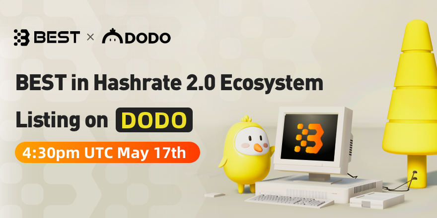BESTokens's tweet photo. ๐ฅณ๐ $BEST is listing on DODO @BreederDodo at 4:30pm UTC May 17th right after the #crowdpooling campaign ends.
Go to https://t.co/4zwp7EwkXt to stake $BEST and get $BTC & $ETH back as #Mining rewards.
Even earn up tp 10% referral rewards in $BEST ๐https://t.co/RJBWSnEV83 https://t.co/RKLAuup625