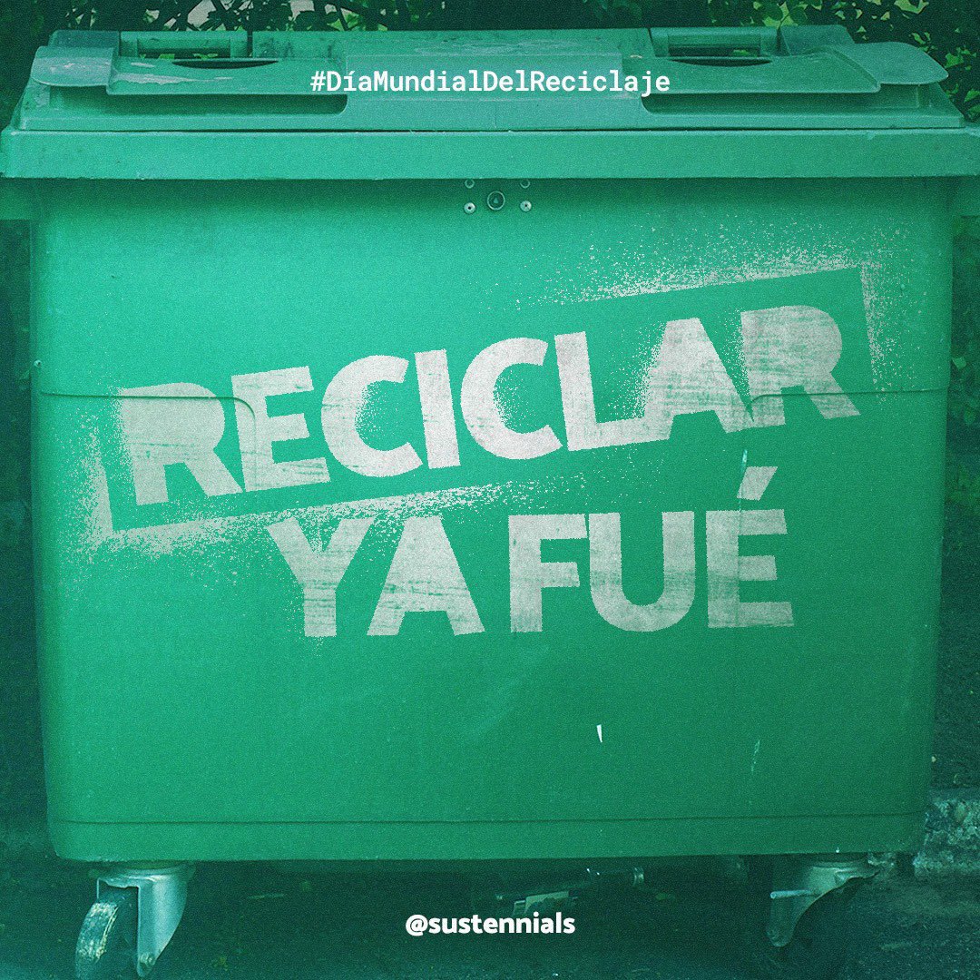 sustennials's tweet photo. #DíaMundialDelReciclaje ♻️🌎

“Wish cycling” es creer que lo que separamos se convertirá milagrosamente en algo nuevo, que ya no será basura. Lamentablemente esto no es así 😒 https://t.co/QEao1ynXMW