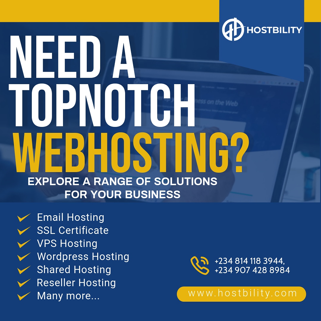 CourtevilleLtd's tweet photo. Host with @hostbility and be sure of top notch quality at very affordable price.
Wouldn't you rather host with @hostbility ?
#Hostbility #Webhosting #topnotch #Courtevillepeople https://t.co/VNDdKYZHpa