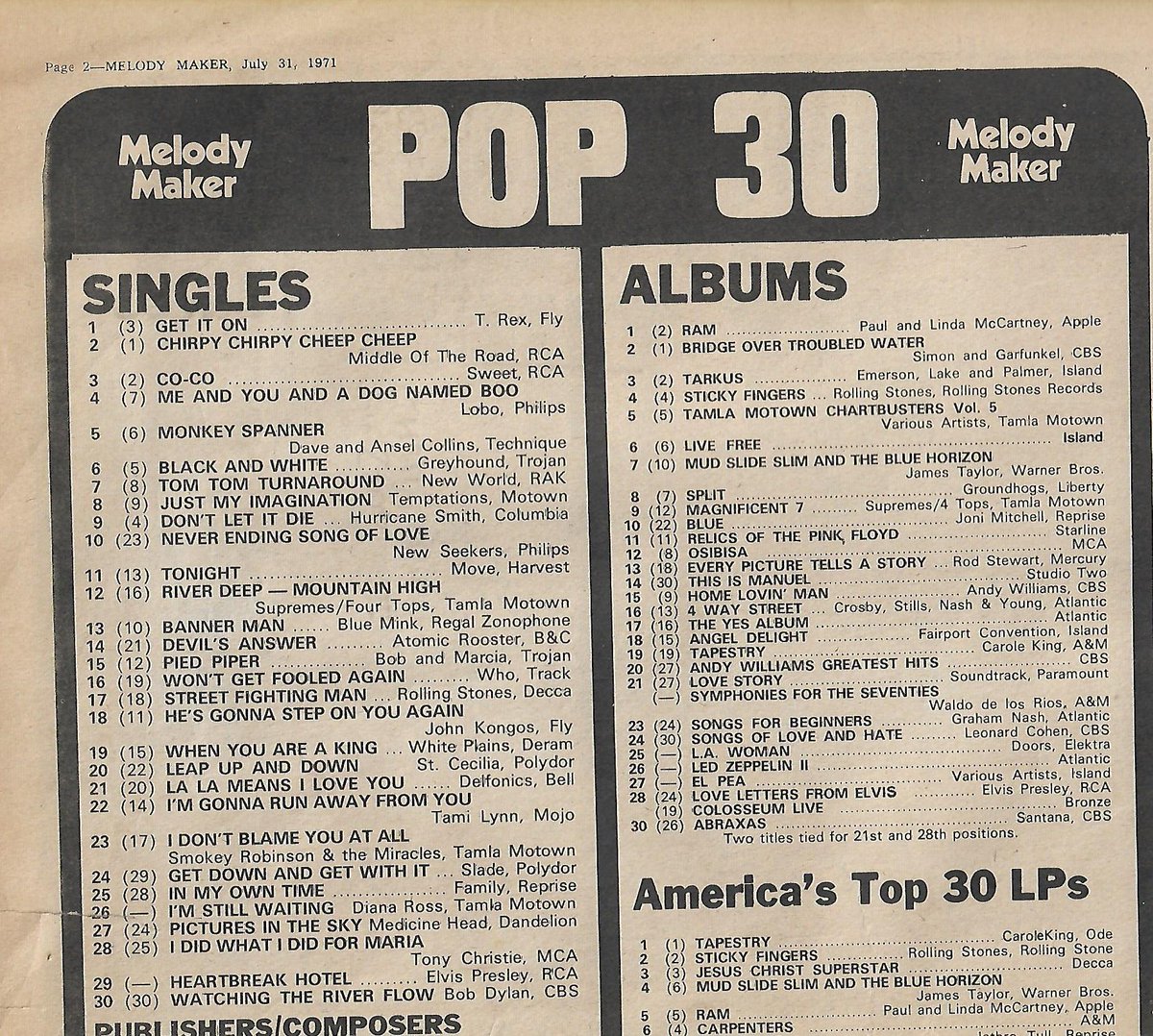 PEM33rpm's tweet photo. Shock evidence that despite those 1971 reviews, 
@PaulMcCartney and Linda's 'RAM' was a chart topper! I got it when I was 13 years old and it blew my tiny mind. Still does. Ram on! #Ram50 #Ram https://t.co/8FAiO4fPl3
