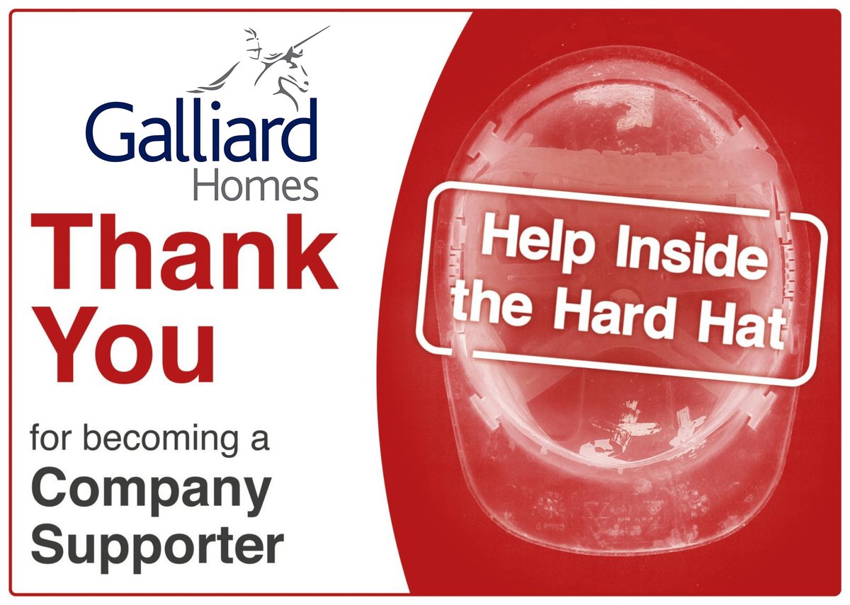 We're so thankful to @galliardhub for becoming company supporters and for helping us #HelpInsidetheHardHat

#mentalhealth #construction