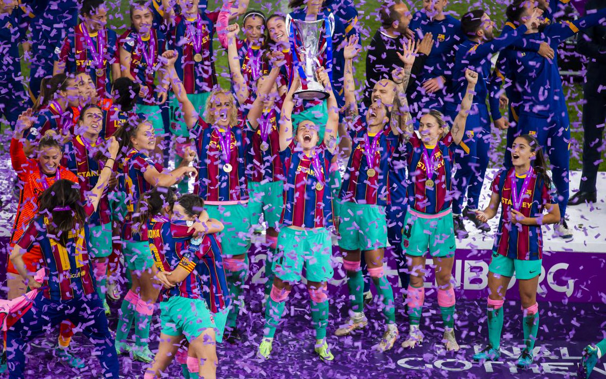 FC Barcelona (@fcbarcelona) on Twitter photo 🏆 The <a href="/UWCL/">UEFA Women’s Champions League</a> title attained by <a href="/FCBfemeni/">FC Barcelona Femení</a> in Gothenburg made Barça the first club in history to win both the men's and women's <a href="/ChampionsLeague/">UEFA Champions League</a>.
🤯 It was also Barça's 42nd European Cup overall as a club.
👀 Here's a look at who won, and when ...
(1/8) 🏆 The <a href="/UWCL/">UEFA Women’s Champions League</a> title attained by <a href="/FCBfemeni/">FC Barcelona Femení</a> in Gothenburg made Barça the first club in history to win both the men's and women's <a href="/ChampionsLeague/">UEFA Champions League</a>.
🤯 It was also Barça's 42nd European Cup overall as a club.
👀 Here's a look at who won, and when ...
(1/8)