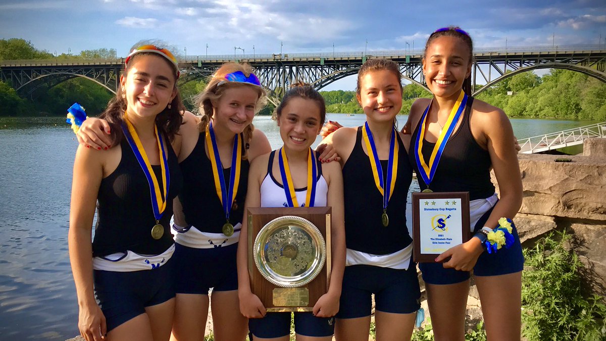 montclairrowing's tweet image. Stotesbury Cup Regatta Recap: Junior Girls Four, Gold Medalists &amp;amp; winners of the Elizabeth Plate. #goblue #rowblue #stotes2021
