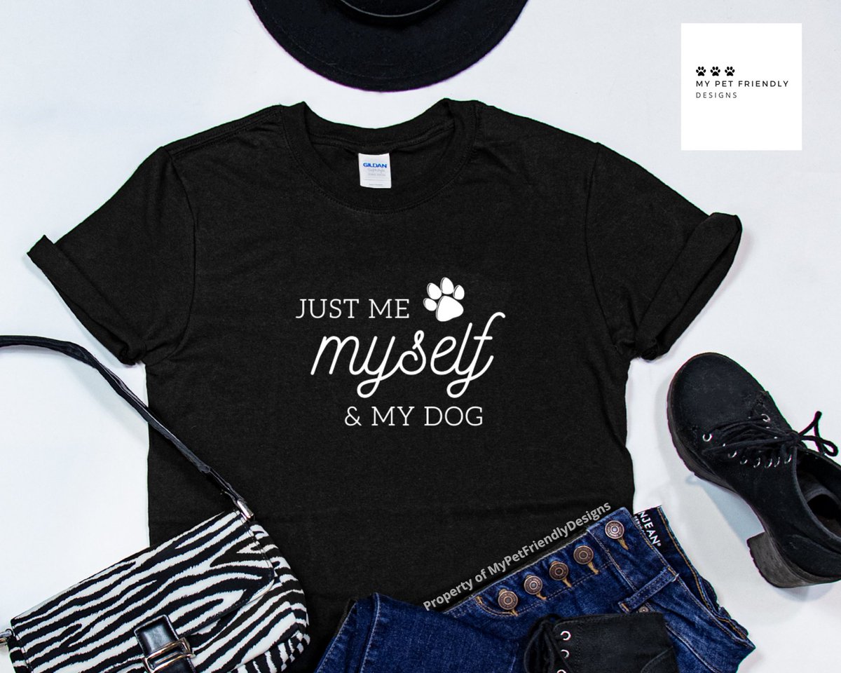 Excited to share the latest addition to my #etsy shop: Just Me Myself And My Dog #dogmom T-Shirt | Tee etsy.me/33Q8Ess