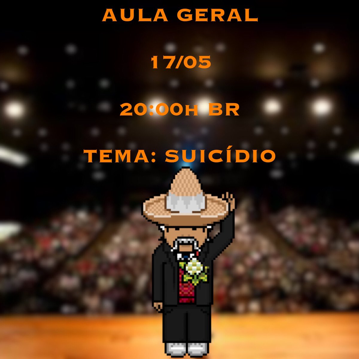 policedop's tweet photo. O fundador Hantaro-pixel convida à todos para uma Aula Geral abordando o tema “Suicídio”.
A aula se dará no dia de hoje (17/05) às 20h (BR).
Contamos com a sua presença para debater sobre o assunto, visto sua grande importância, principalmente nos dias atuais!
.
.
.
.
#AVANTEDOP https://t.co/F43u4mdecD