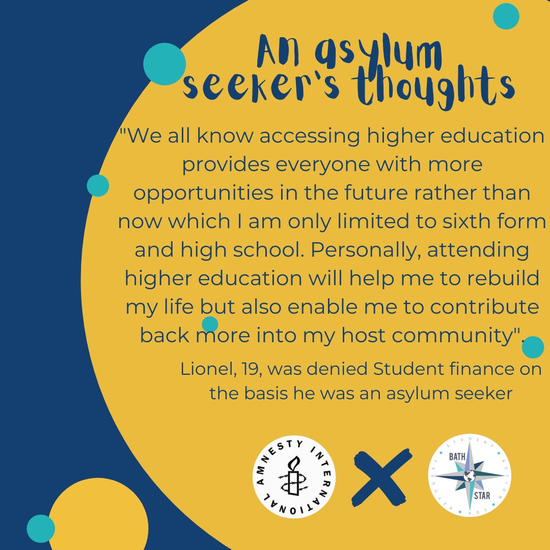 EqualAccessBath's tweet photo. As our campaign nears its end, we would like to remind you what an asylum seeker scholarship means first-hand. You still have 2 days left to donate to help people like Lionel
https://t.co/338oG8T7yk https://t.co/js0QFS8kfa
