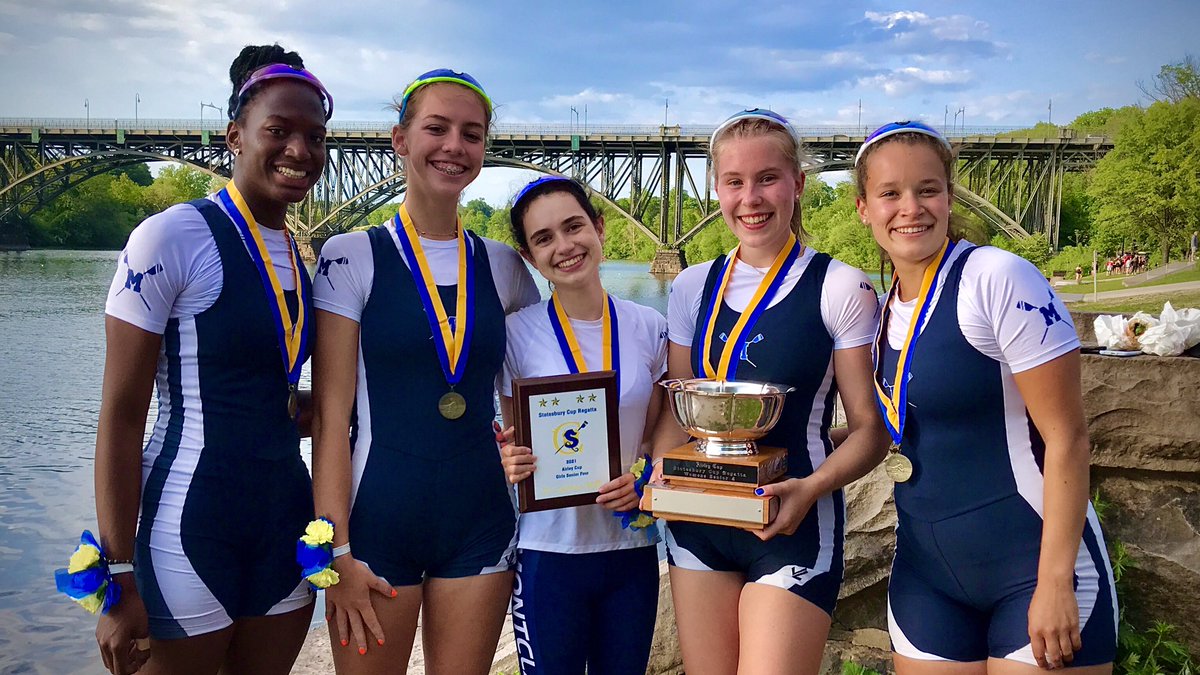 montclairrowing's tweet image. Stotesbury Cup Regatta Recap: Varsity Girls Four, Gold Medalists &amp;amp; winners of the Airley Cup. #goblue #rowblue #stotes2021