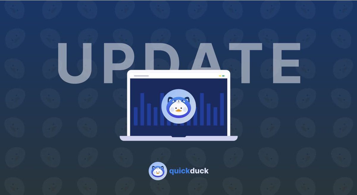 QUACK!
💥We are back with good news💥

QuickDuck has already been added on Dappradar! Soon you can find us on the 2th place by the token holders, we have 9000 of them🦆

🚀dappradar.com/polygon/defi/q…🚀

#defi #POLYGONNetwork #MaticNetwork #YieldFarming