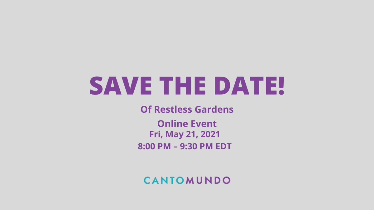 Don't miss this event! <a href="/casandramlopez/">Casandra</a>, @ellemoncayo, @kimerama &amp; @raquelsalasrivera share works that explore Poetry and Environmental Justice with Q&amp;A to follow. Register here: bit.ly/3xqWLqn  #CantoMundo #CantoMundoEvents