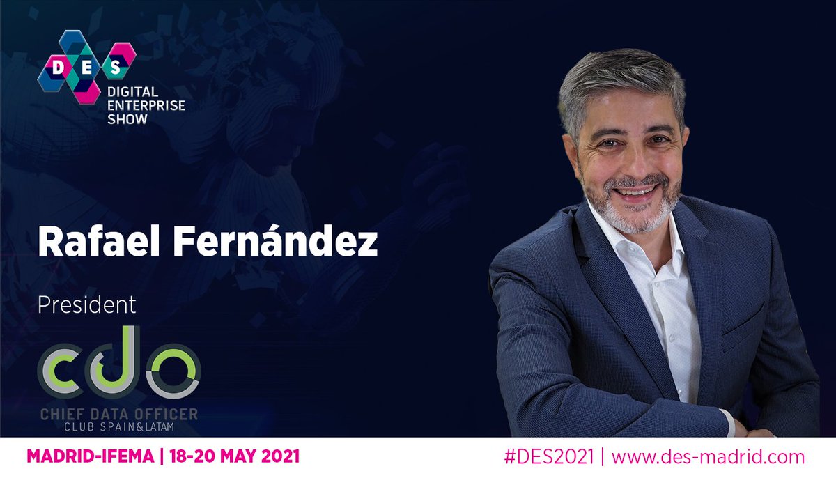 El <a href="/ClubCDO_Spain/">Club Chief Data Officer Spain & Latam</a> estará mañana en #DES2021 con <a href="/RFdzCampos/">Rafael Fernández Campos</a> <a href="/JFRiesco/">Juan Francisco Riesc</a> y <a href="/uranitamontana/">Uranita</a> liderando la sesión de Data &amp; Science. 📌Nos vemos en la keynote de <a href="/RFdzCampos/">Rafael Fernández Campos</a>  martes 18 de mayo a las 15:30 🕞en el auditorio T-Systems  👇
#dataMat #dataToolkit

des-madrid.com/agenda-session…