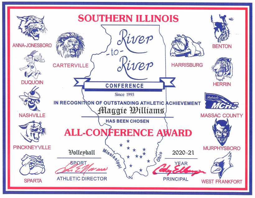 Congrats to the 2020-21 Red Devils Volleyball Player Maggie Williams for being selected All-Conference! <a href="/MHSRedDevilsVB/">MHS Volleyball</a>