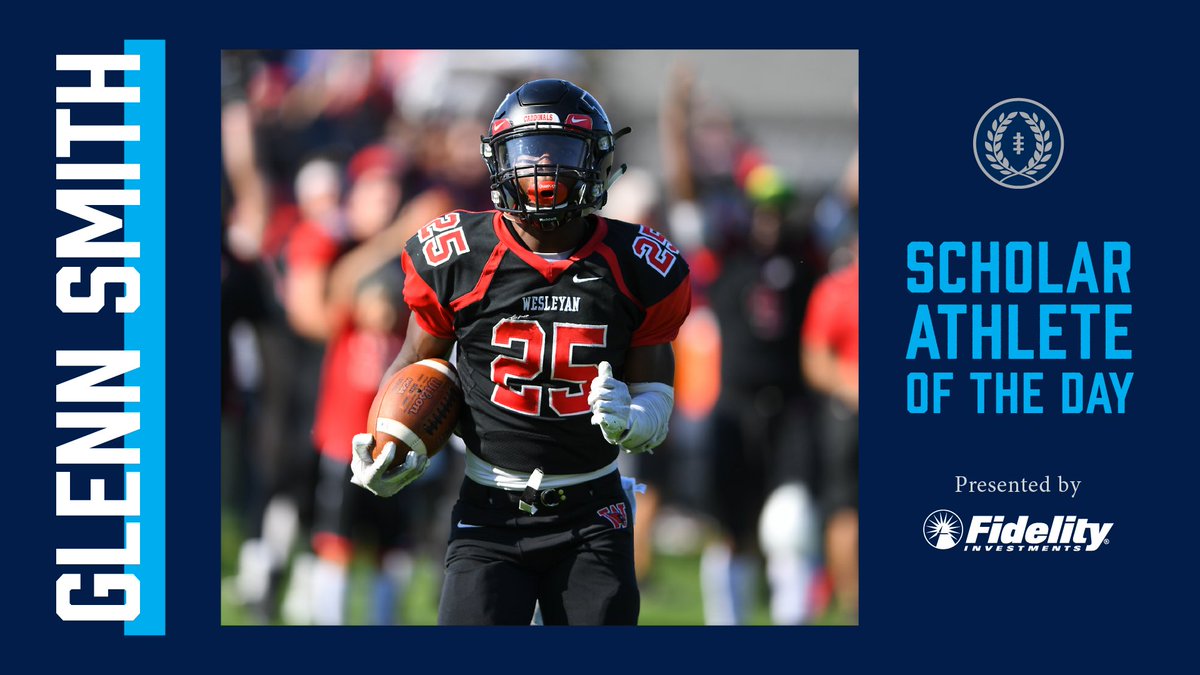 National Football Foundation (@nffnetwork) on Twitter photo The NFF Scholar-Athlete of the Day, presented by <a href="/Fidelity/">Fidelity Investments</a>, is <a href="/Wes_Football/">Wesleyan University Football</a> RB and economics major <a href="/GlennSmith10/">Glizz</a>
#FutureForFootball The NFF Scholar-Athlete of the Day, presented by <a href="/Fidelity/">Fidelity Investments</a>, is <a href="/Wes_Football/">Wesleyan University Football</a> RB and economics major <a href="/GlennSmith10/">Glizz</a>
#FutureForFootball
