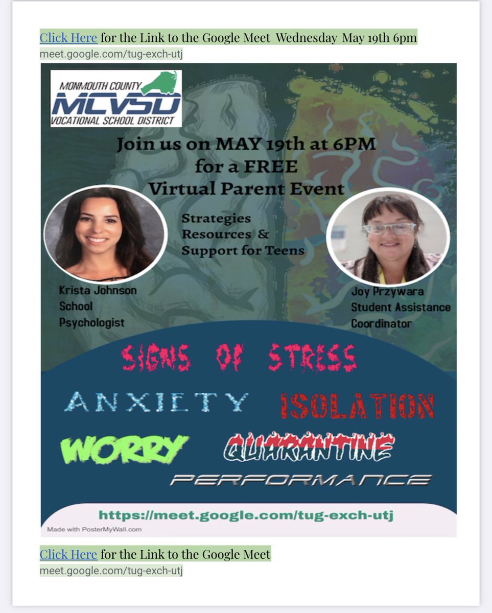 Join us on Wednesday for a Free Virtual Parent Event that reviews strategies and resources to support teens. <a href="/cford/">Dr. Charles R. Ford</a> <a href="/MsKHarmon/">Kelly Harmon</a> <a href="/JoyPrzywara/">Joy Przywara</a>