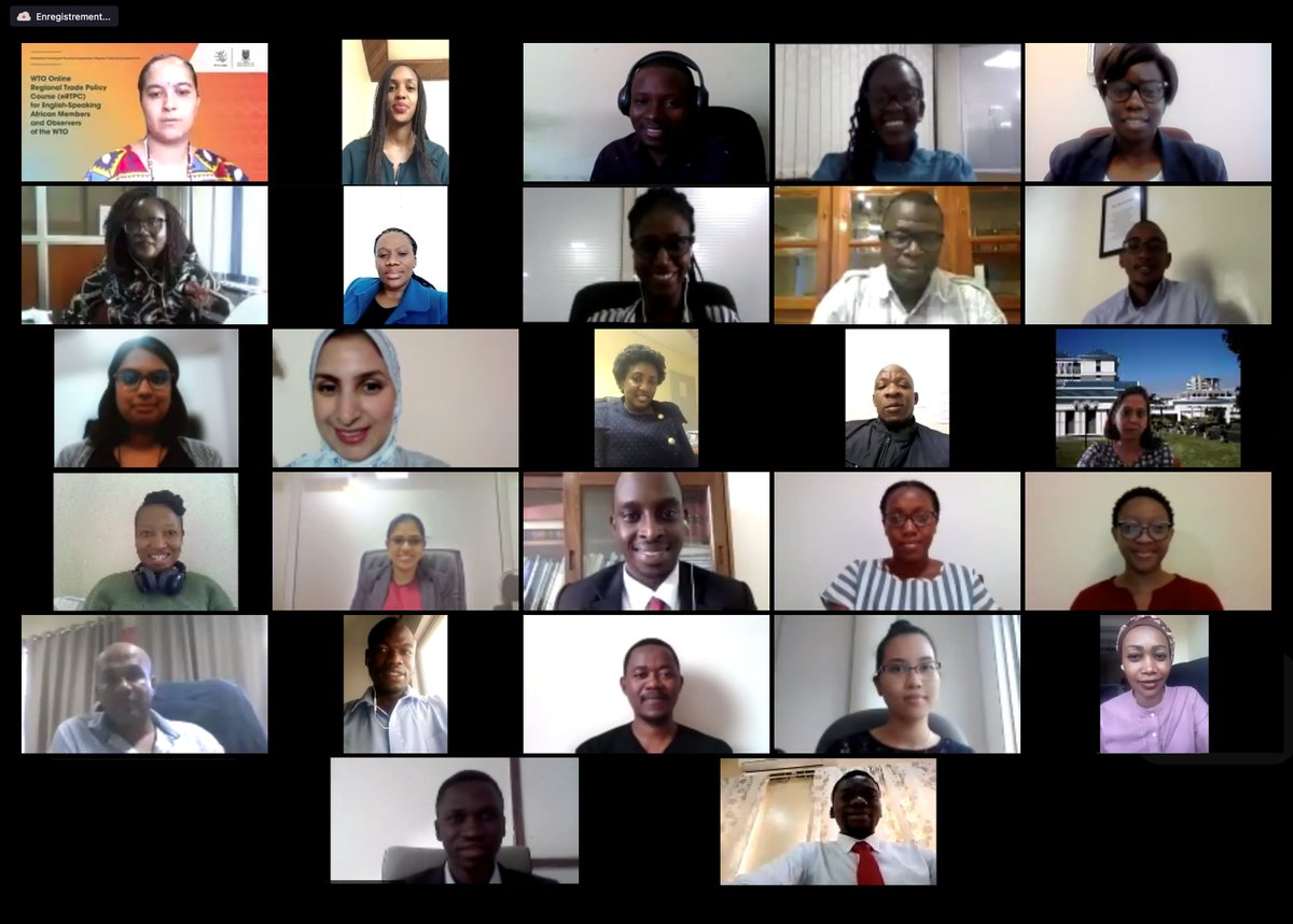 wtoelearning's tweet photo. Monday 17 May 2021 saw the launch of #WTO's first online regional #trade policy course (#eRTPC) for English-Speaking #African Members and Observers of the WTO! 126 government officials from 16 African countries are participating in the eRTPC. https://t.co/wIJIhhvq2n