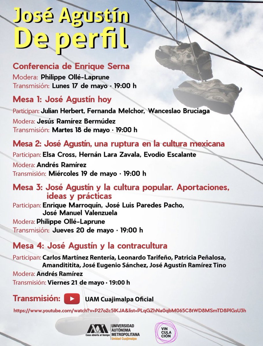 JRBneuropsiq's tweet photo. Hoy empieza el homenaje a mi padre, #JoseAgustin! Estaremos allí con Philippe Olle, Enrique Serna, @julian_herbert, @falsaliebre, @distorsiongay, Elsa Cross, @leotarif, @patipenaloza, @amandititita, @andres_ramirez0, @JosAgustnRamr10
y otros maestros y amigos... Gracias 🙏🏼 https://t.co/4GgRDXaCdy