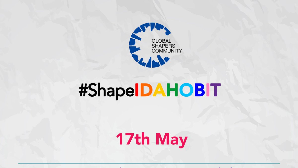 GlobalShapers's tweet photo. Today and every day, #Shapers are committed to diversity, equity, and inclusion. They are using their voice to join people worldwide to mark the International Day Against Homophobia, Transphobia, and Biphobia (IDAHOBIT). #ShapeIDAHOBIT
#ShapePRIDE π https://t.co/EzJeWojnCp
