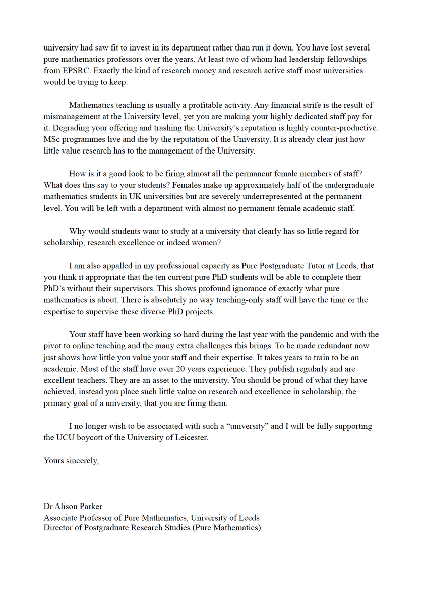 Leicester UCU tweet media