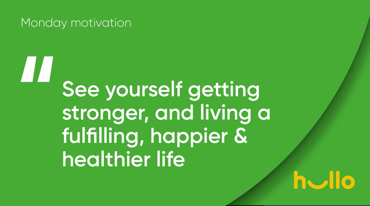 hullosocial's tweet photo. Your #mondaythoughts can set the tone for your whole week. See yourself getting stronger, &amp; living a fulfilling, happier &amp; healthier life!#MondayMotivation https://t.co/V21uJoyyPd