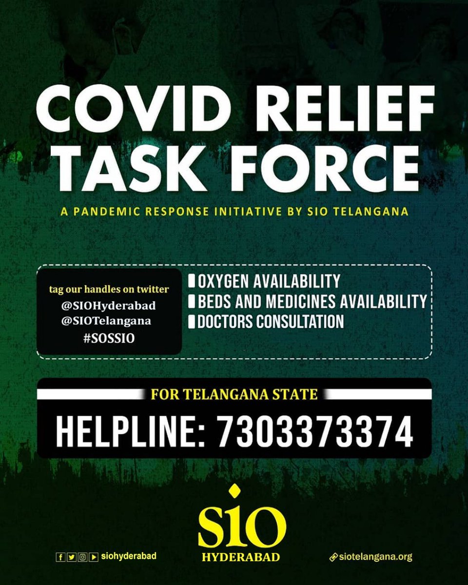 SIOHyderabad's tweet photo. She was given a report of helpline's statistics after which SIO's helpline poster was released by her along with SIO representatives.
She appreciated the efforts of CRTF Hyderabad and promised any further assistance in this regard. https://t.co/le5132yfkF