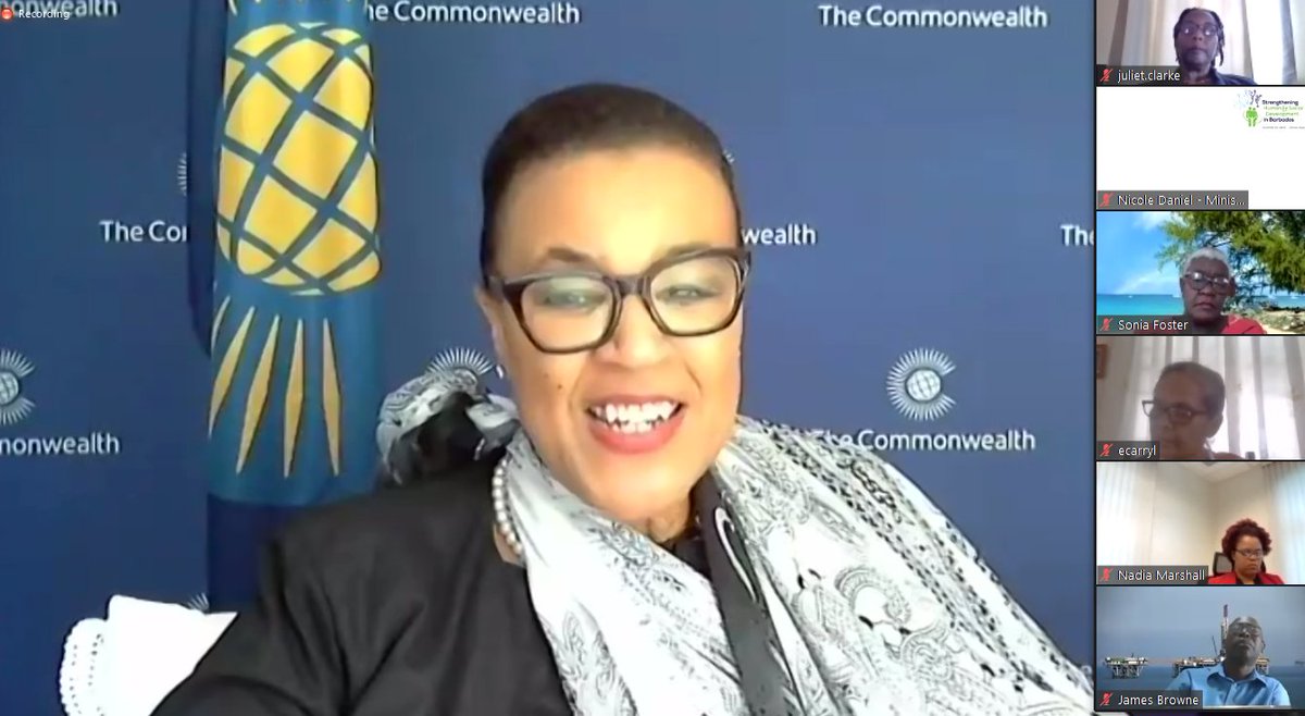 commonwealthsec's tweet photo. Today, @PScotlandCSG joined PM of #Barbados @Miaamormottley, for a #Commonwealth training programme on Government Performance Management.

The Secretariat's training emphasised that strong government performance is vital in order to help us all #buildbackbetter post #COVID19. https://t.co/3bL6pL9HBG
