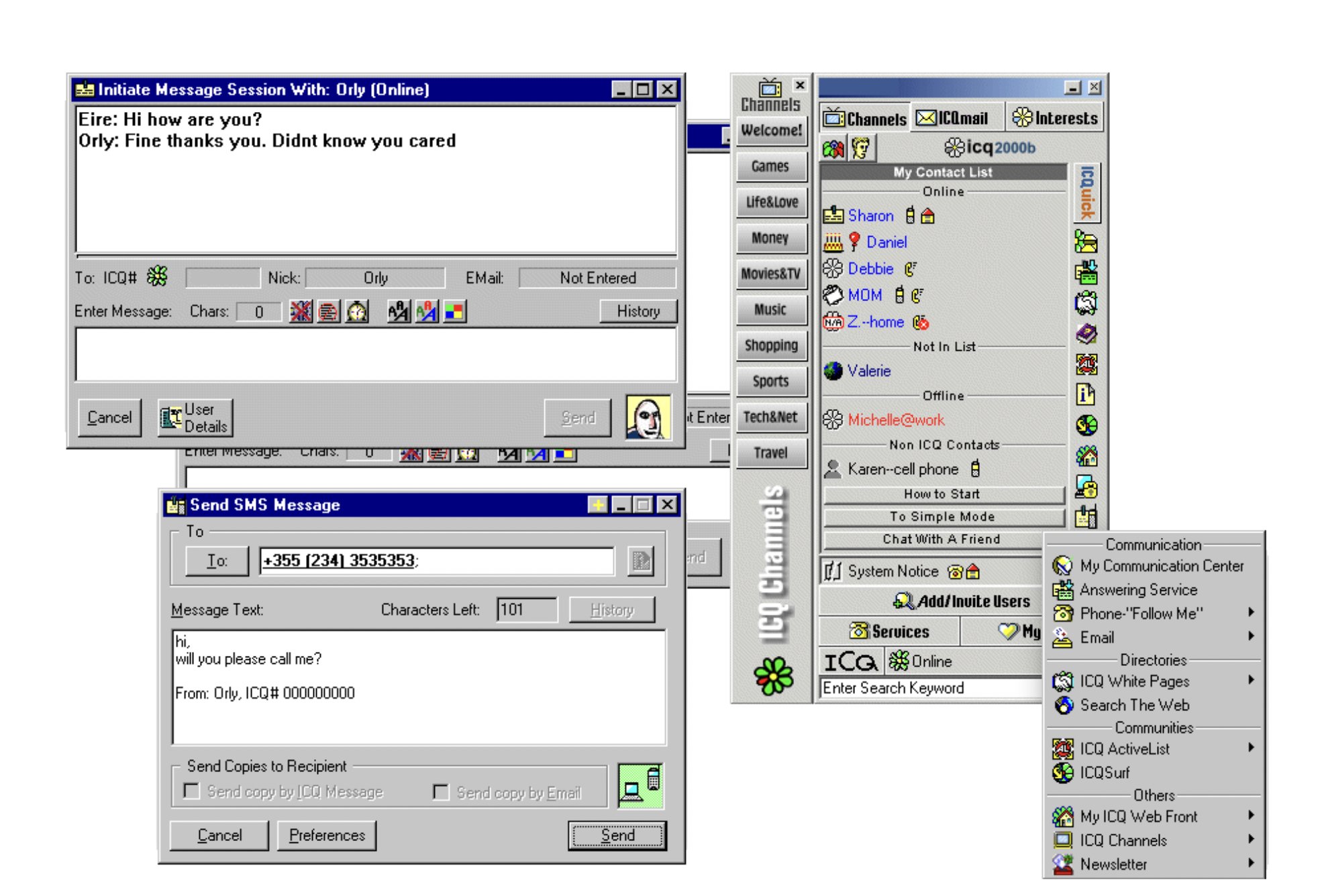 Victor on X: Two screenshots. 🔸ICQ (~2000s) 🔸Telegram (~2020s) Did you  notice how we went from having many windows to a single one? Settings,  sending images/files, having many chats - everything in