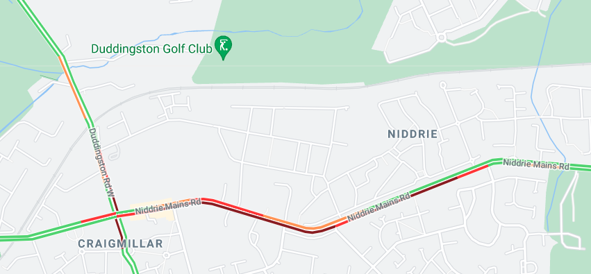 edintravel's tweet photo. Niddrie Mains Road ⌚️ 15.43

Heavy traffic westbound, travel time of 15-20mins from Hay Avenue to Craigmillar crossroads.

#edintravel https://t.co/oNRXNTtQdW