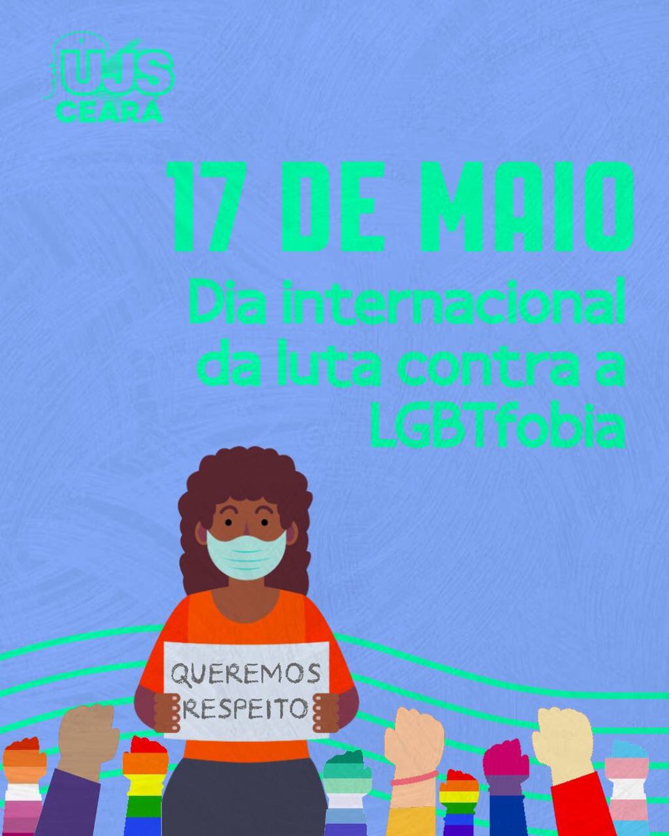ujsceara's tweet photo. Dia Internacional de Luta contra a LGBTfobia marca resistência em meio à violência.

Nesta segunda-feira (17), é comemorado o Dia Internacional de Luta contra a LGBTfobia, uma data para celebrar a diversidade contra todos os tipos de preconceito + https://t.co/N6ad1pKdH5