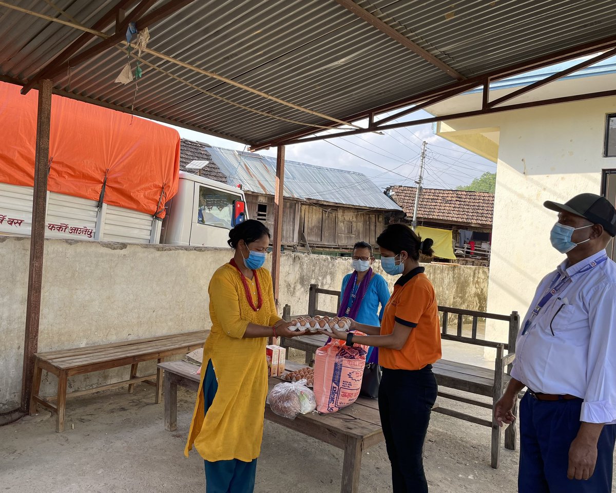 In this pandemic, we supported people with TB with nutritional package that we identified in our nutritional assessment. Under the TB Recovery Project in Makwanpur, we will continue supporting them every month until their treatment complete. @SarahJDunstan1 @BiratNepal