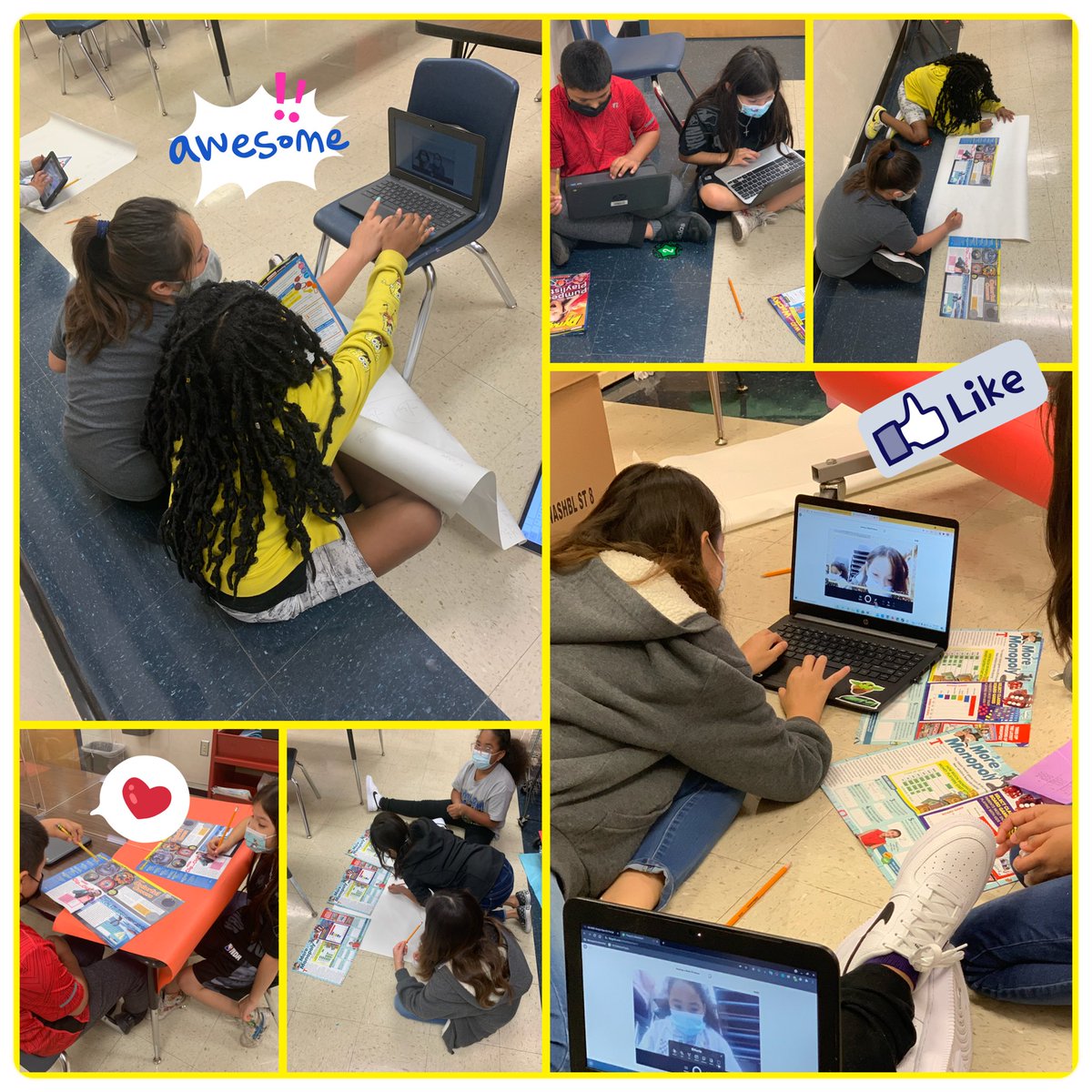 First, we read @Scholastic #DynaMath and showed all of our thinking. Then, we created videos using @Flipgrid to show each other what we learned. Last step, we gave feedback to each other so we can continue to grow! @NISDCable #FlipGridFever #Feedback #GoalDiggers #4thGradeRocks