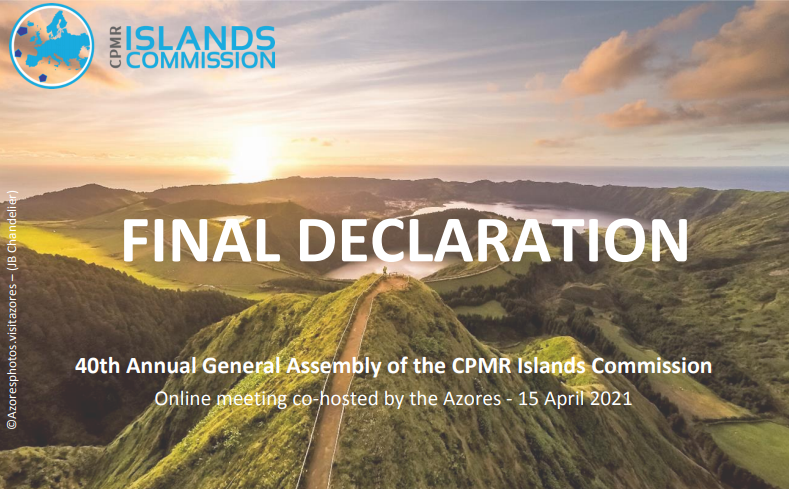 CPMR_ISLANDS's tweet photo. #CPMR2021 Islands 🏝 |
During the 40th Annual General Meeting, members of the #Islands Commission adopted the #FinalDeclaration, calling the @EU_Commission, @EUCouncil and @Europarl_EN for a specific 🇪🇺 #strategy for islands🤝
Full version here: https://t.co/RQQiMogUUC 📜 https://t.co/wjG0Q9JayZ