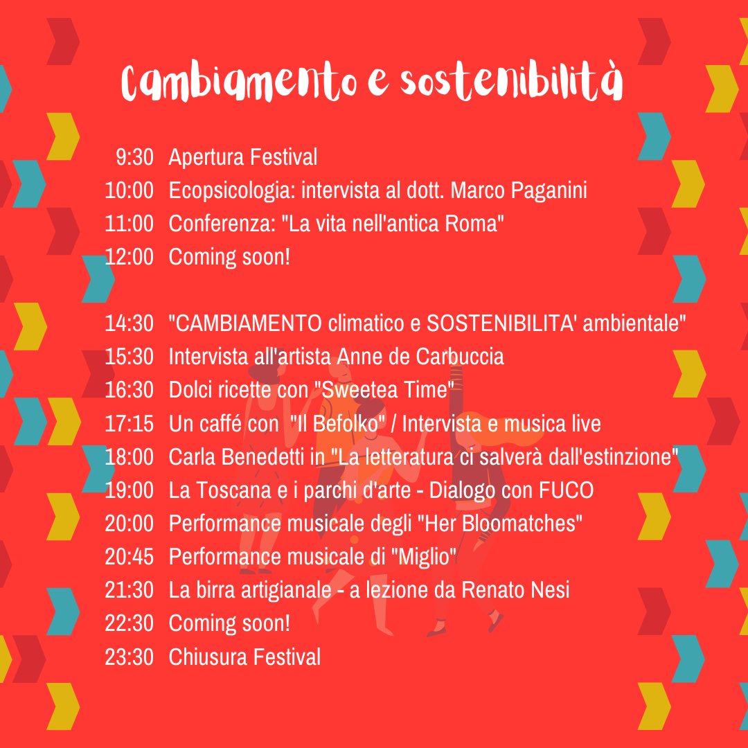 IlTermopolio's tweet photo. Siamo lieti di annunciarvi il programma del primo #Termopoliofestival di sabato 29 maggio🎬!! Potrete seguire tutti gli eventi in diretta sulla nostra pagina facebook🖱️. I temi del Festival sono #cambiamento e #sostenibilita🌳.

Tutte le info qui 👇

https://t.co/Ltf0S1V6Ch https://t.co/padlwdIFuf