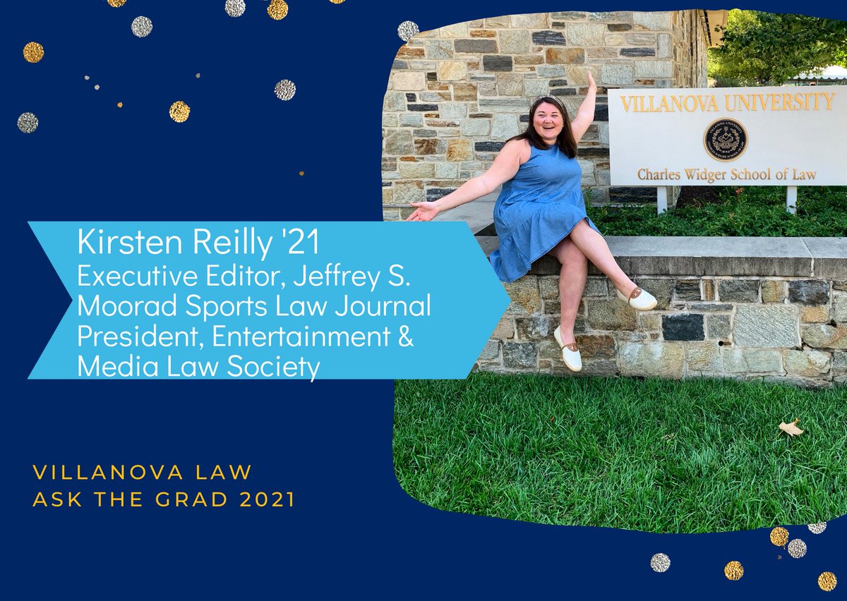 Villanova_Law's tweet photo. “Taking Election Law with Dean @MarkCAlexander was my favorite experience at Villanova Law. It was amazing to explore one of my passions in real-time with an expert like Dean Alexander!” – Kirsten Reilly '21 #AsktheGrad #VillanovaLaw2021 #NovaGrad2021 https://t.co/F8WqwS1i4z https://t.co/iUZuwTPGTR