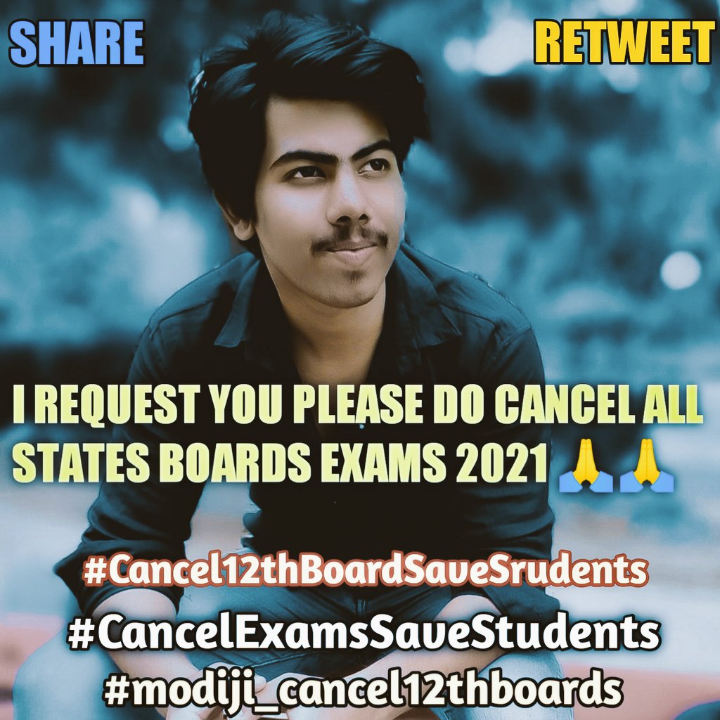 Ravijassei's tweet photo. Please Do Cancel All States Board Exams 2021🙏
#Cancel12thBoardSaveStudents 
#CancelExamsSaveStudents
#modiji_cancel12thboards 
#CancelClass12thBoardExams2021

@DrRPNishank @PMOIndia @LicypriyaK @anubha1812 @vishalaryav @TheAnuragTyagi @ArvindKejriwal @msisodia @narendramodi https://t.co/y8C5ejp0Sl