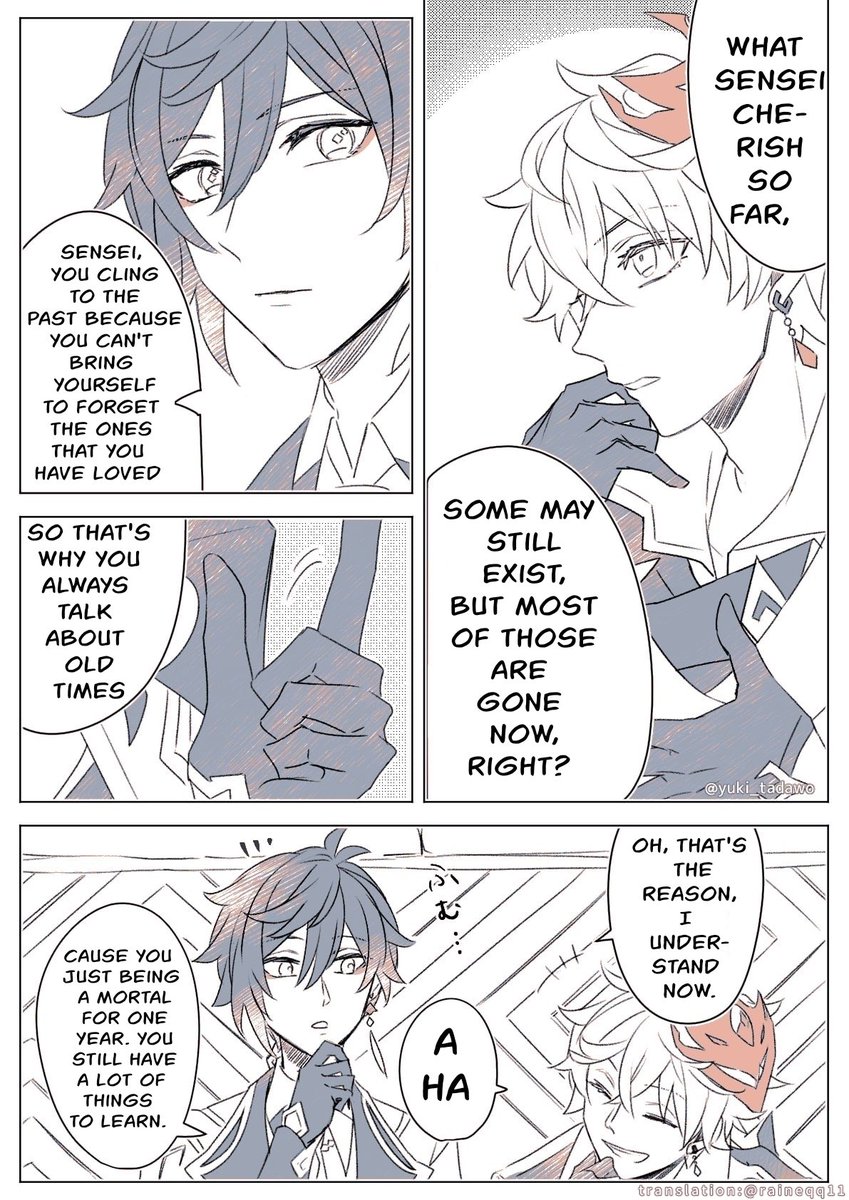 My follower (@raineqq11 )   made a translated version of the manga I posted earlier, so I would like everyone to see it🤭 * I drew before ver.1.5.[3/6p]
 #タル鍾 #tartali 