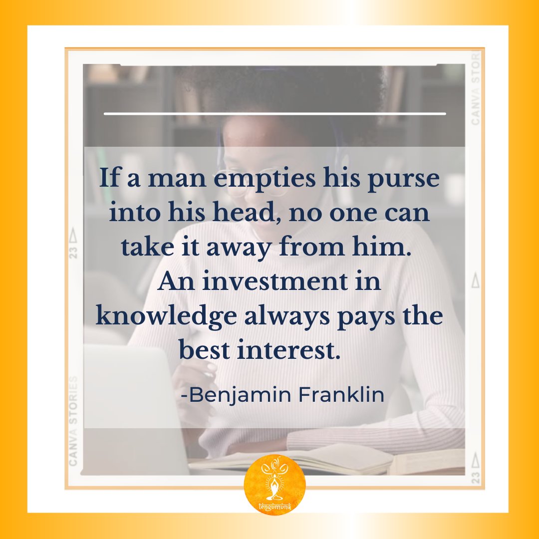 #Investinginyourself is one way to ensure productivity, success, and a better quality of life now and in the future. Though starting a side gig, getting healthy, and reading books are few investments, getting more education is still one of the best ways.
#mondayinspiration