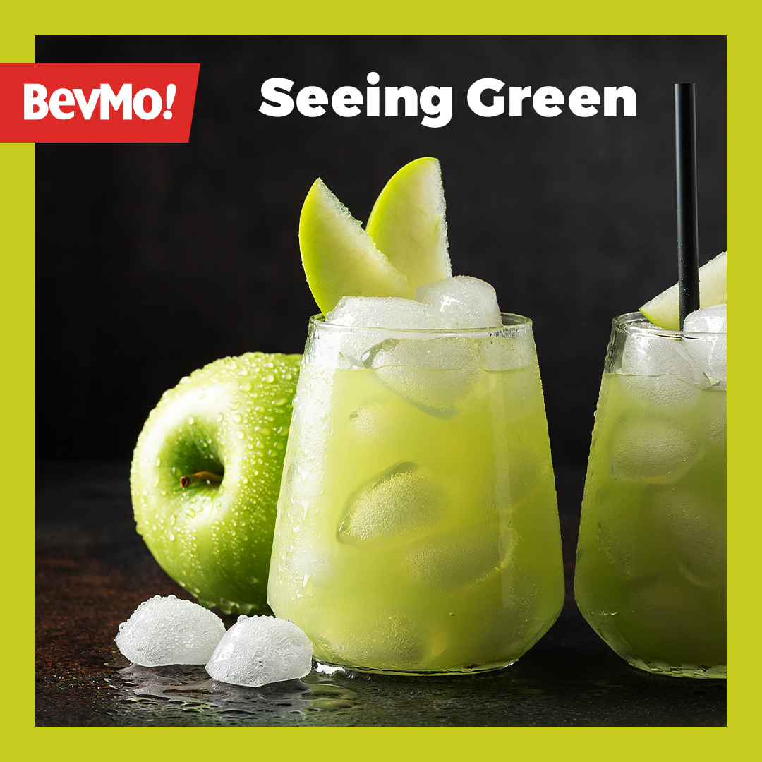 BevMo's tweet photo. It's Tax Day and we hope we're all Seeing Green in our returns! 💸 If you haven't already, finish filing and treat yourself to a sweet, sour and entirely delicious Seeing Green cocktail! 🍏 Check out more recipes at https://t.co/Z3htwsSXaz! #ItsMoTime https://t.co/GJ0sbLVJKH
