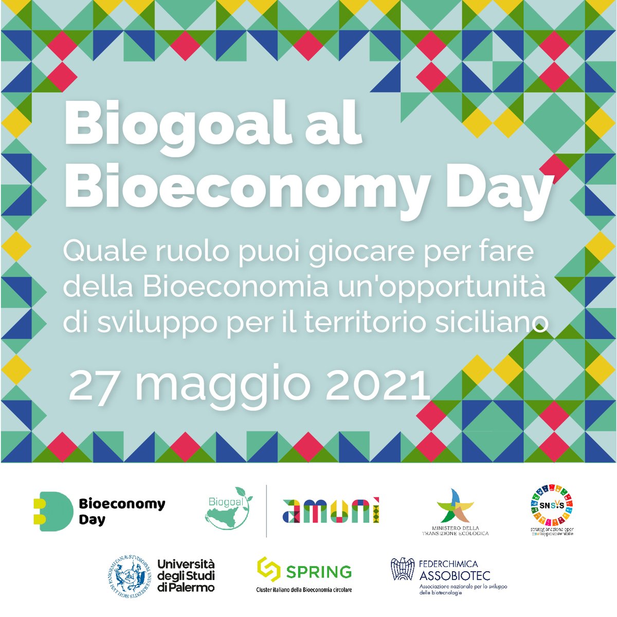 _Biogoal's tweet photo. 📢 #Biogoal al #Bioeconomyday con l'evento per i #giovani “Quale ruolo puoi giocare per fare della #Bioeconomia un’opportunità di sviluppo per il territorio siciliano”
Agenda: https://t.co/XYRlHwZJ87
Iscrizioni: https://t.co/3BkBVB4uEV https://t.co/N7WmQGhUIz