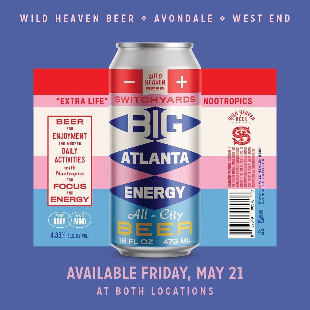 BeerWildHeaven's tweet photo. We teamed up with the good folks at @switchyards to make a beer that works for folks who work. Big Atalanta Energy coming this Friday! #bigatlantaenergy #switchyards #weloveatl https://t.co/ClLsJmEPE4