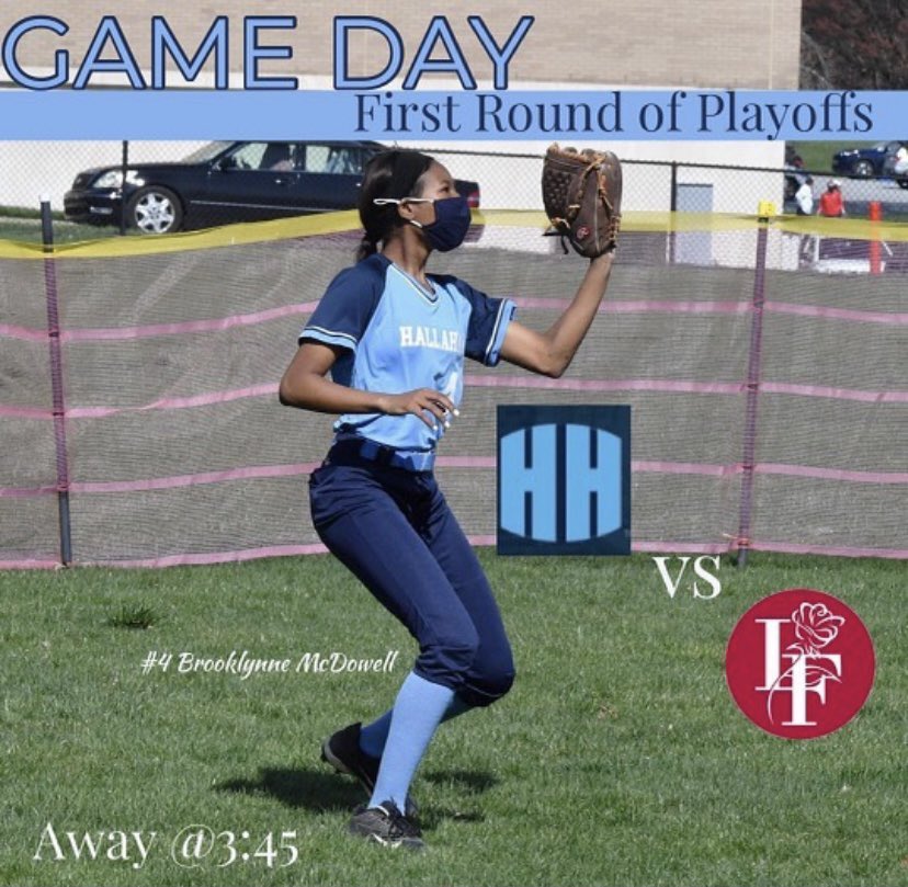 MicksSoftball's tweet photo. 🔵⚪️ Game Day ⚪️🔵
First Round of the PCL Playoffs 
We’re on the road at Little Flower..! 
3:45.. Come@cheer on the Fighting Micks..!!   
#GoHallahan #GoMicks #WhyNotUs https://t.co/EKzTmACriZ