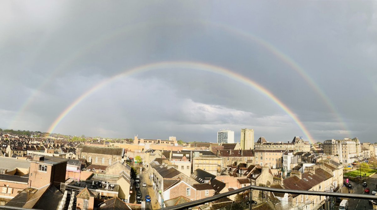What a gorgeous double rainbow! The sun will shine after the rain, the clouds will part and let in a little light and joy 🌈 #grief #recovery #nature