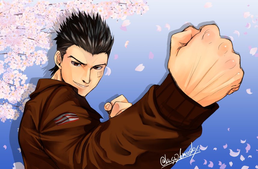 #引用RTで絵をあげて5人指名してバトンでお気に入りの絵を載せる
バトンありがとうございます。
せっかくなので古いのひっぱり出してきた
ウィズハのルーファス、唐突にステゴロ始める三池、GGSTのメイたそ、シェンムーの涼坊です。 https://t.co/VHqtm0rhK8