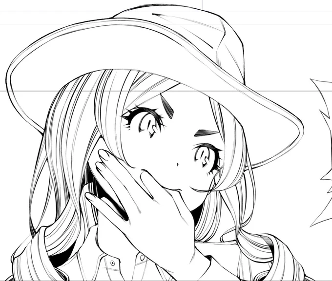 ペン入れしてます。 