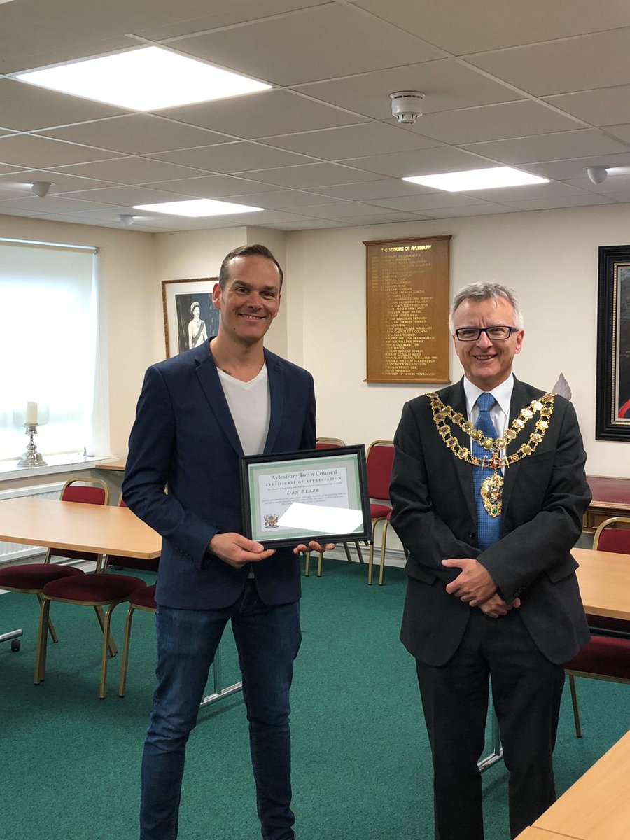 DJ Dan Blaze with the Mayor of Aylesbury, Cllr Mike Smith