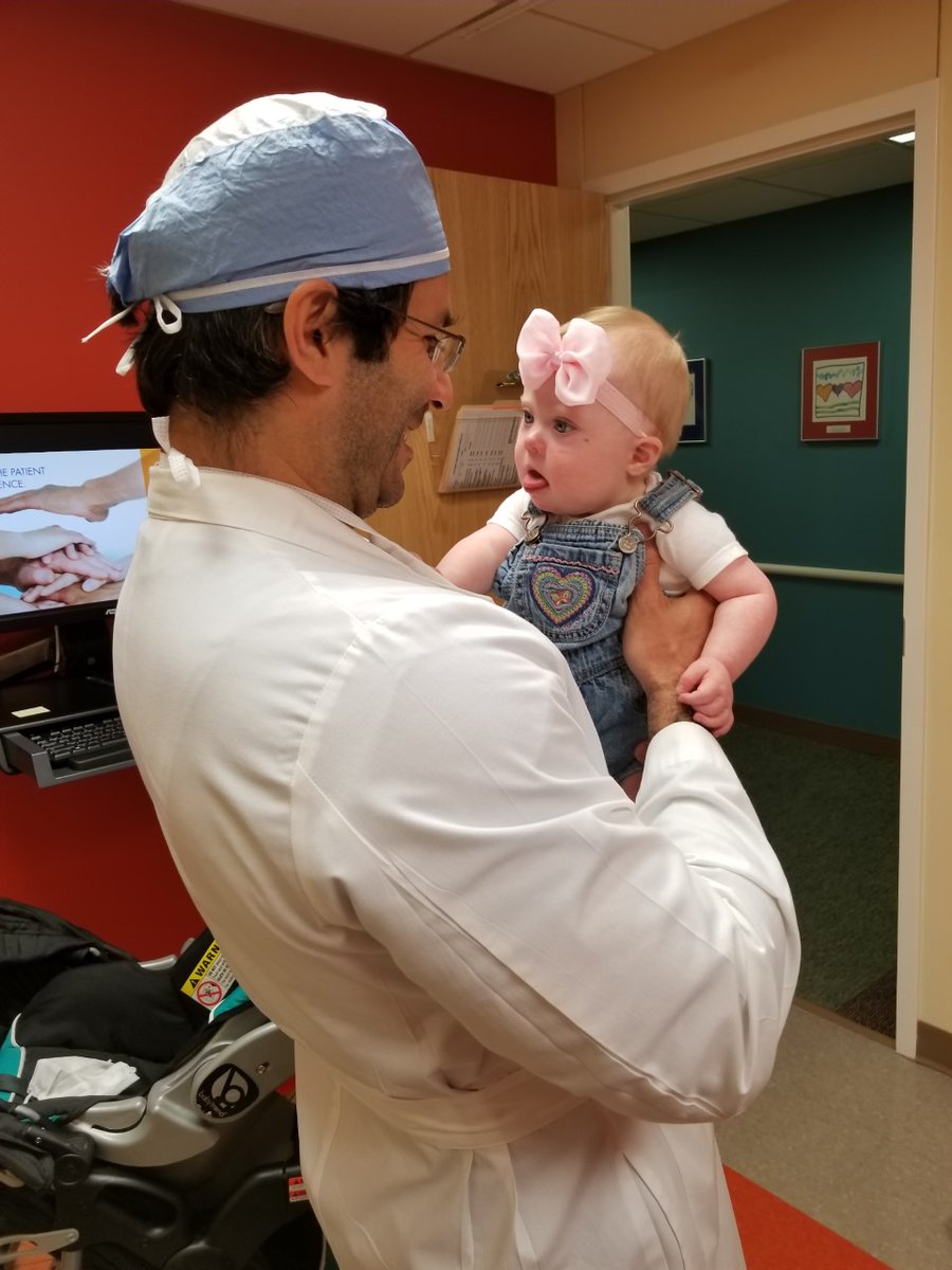 ChildrensNE's tweet photo. Ellie has always had a "special, strong bond" with her heart surgeon, Dr. Ibrahimiye, says her mom, Shayla. He's done 3 surgeries to repair holes in her heart, and today, Ellie is doing great. Positive outcomes. Positive experiences. Hugs all around!❤️ https://t.co/TNnkf5l4kS