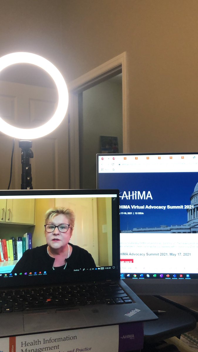 julezd's tweet photo. #ahimaadvocates  @AHIMAResources  @KGLusk Katherine Lusk, AHIMA Board Chair, discusses the importance of health information advocacy and public policy https://t.co/6F0LudehzT
