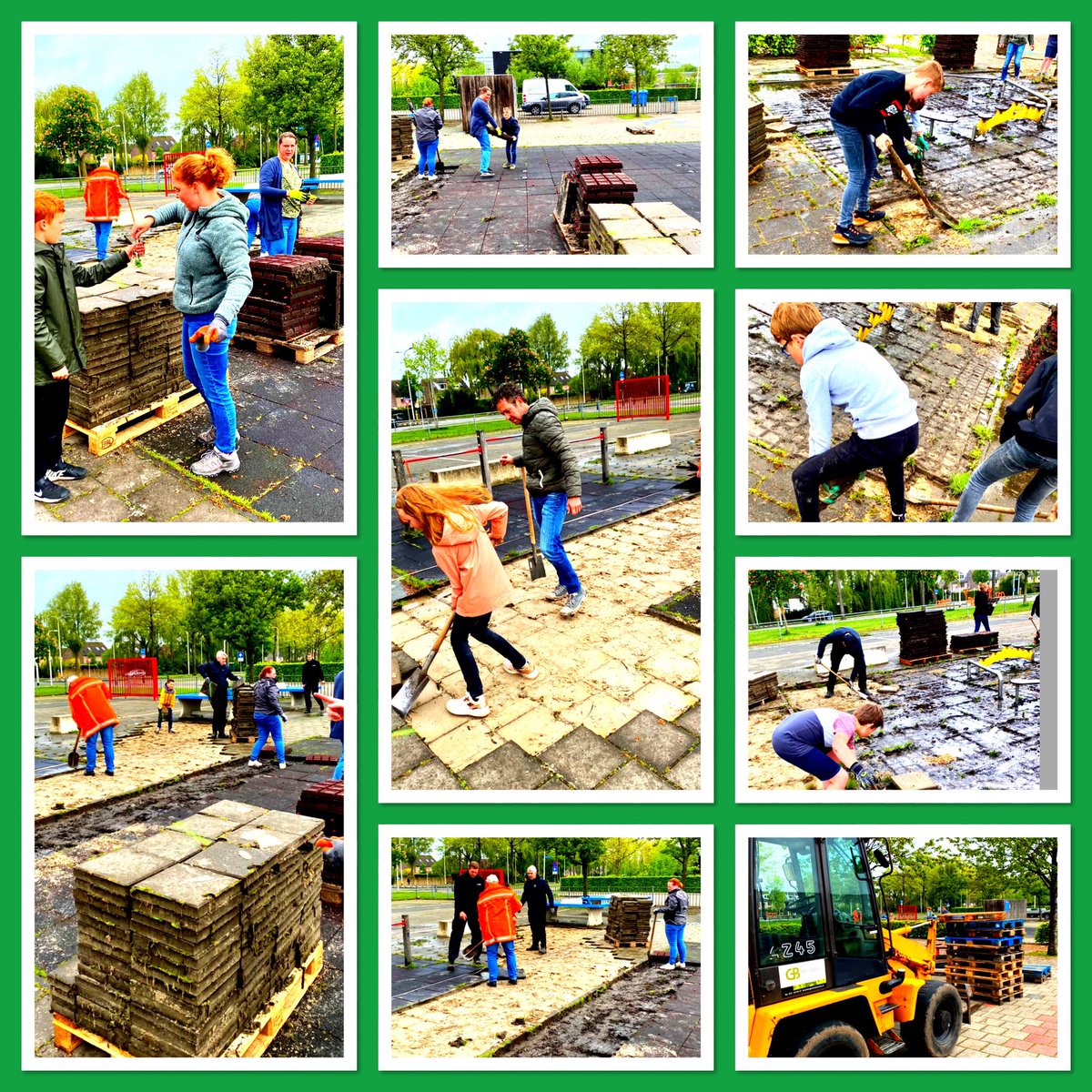 We zijn begonnen🌿🌱Fantastisch wat een betrokkenheid en samenwerking! Hartelijk bedankt voor alle hulp bij het realiseren van ons #groenschoolplein <a href="/gemeentetilburg/">gemeentetilburg</a> <a href="/GezondeSchoolNL/">Gezondeschool.nl</a>